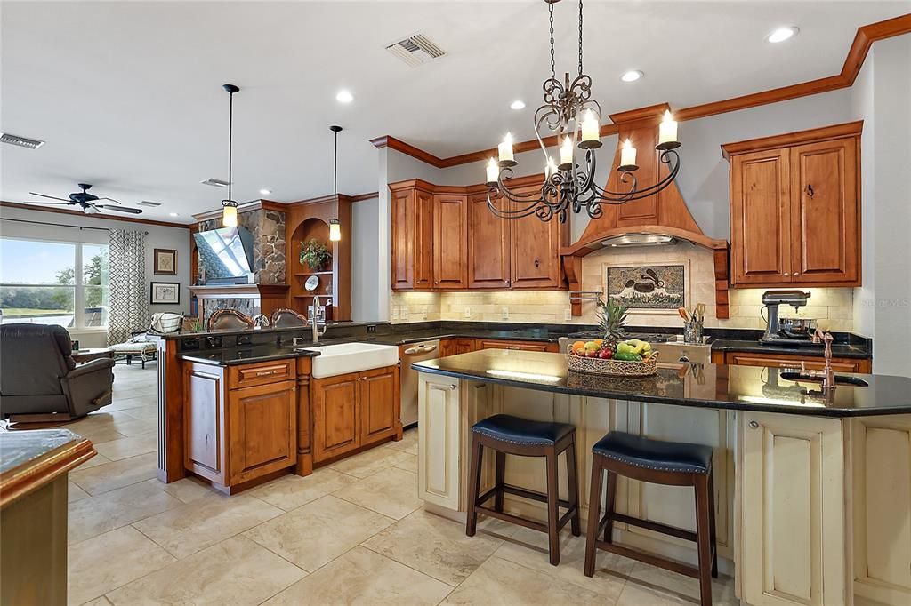 Gourmet Kitchen with 6 Burner Gas Stove and Pasta Faucet