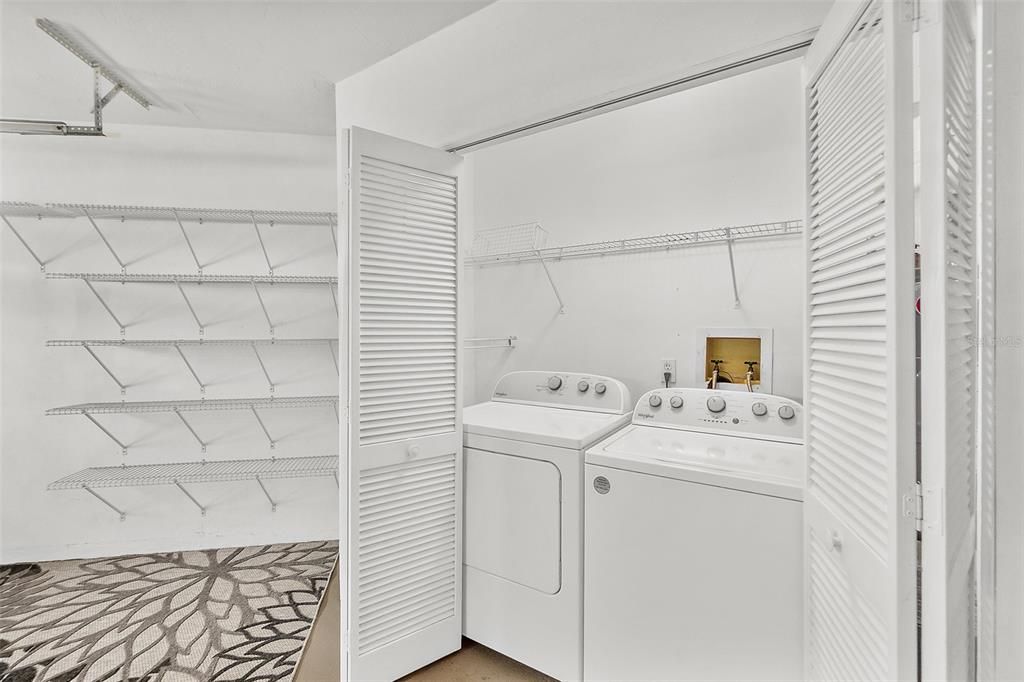 Washer/Dryer Closet in Garage for easy access