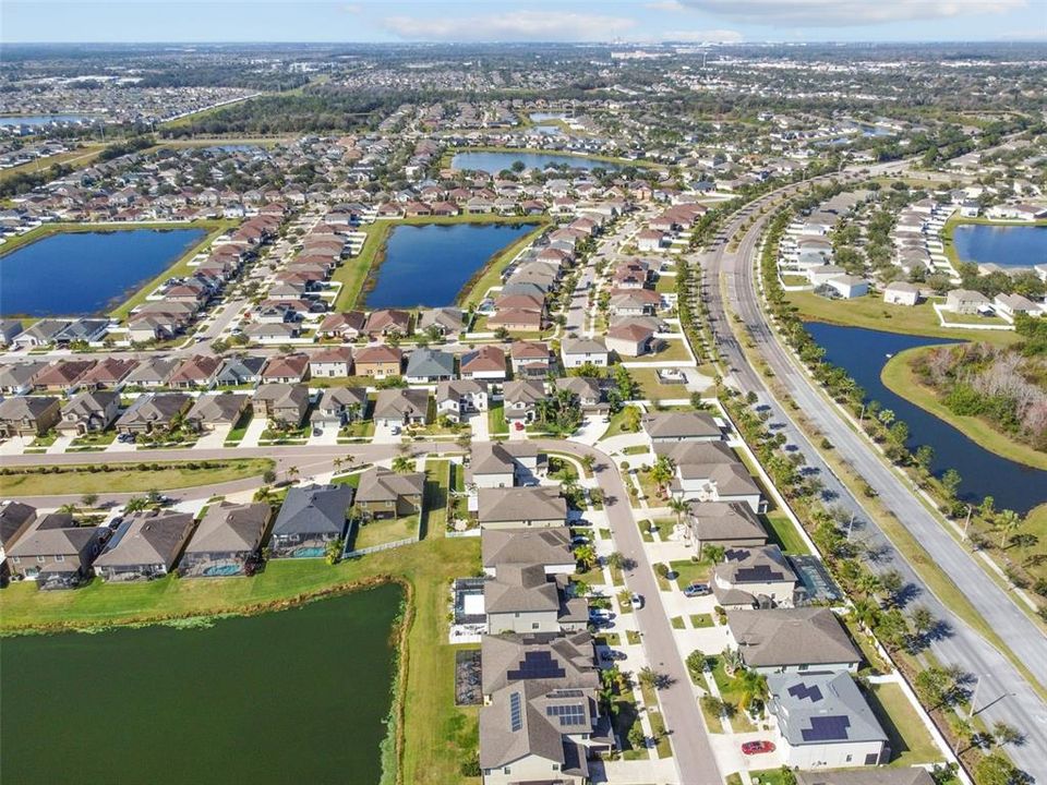 Aerial view of the vibrant South Fork community.