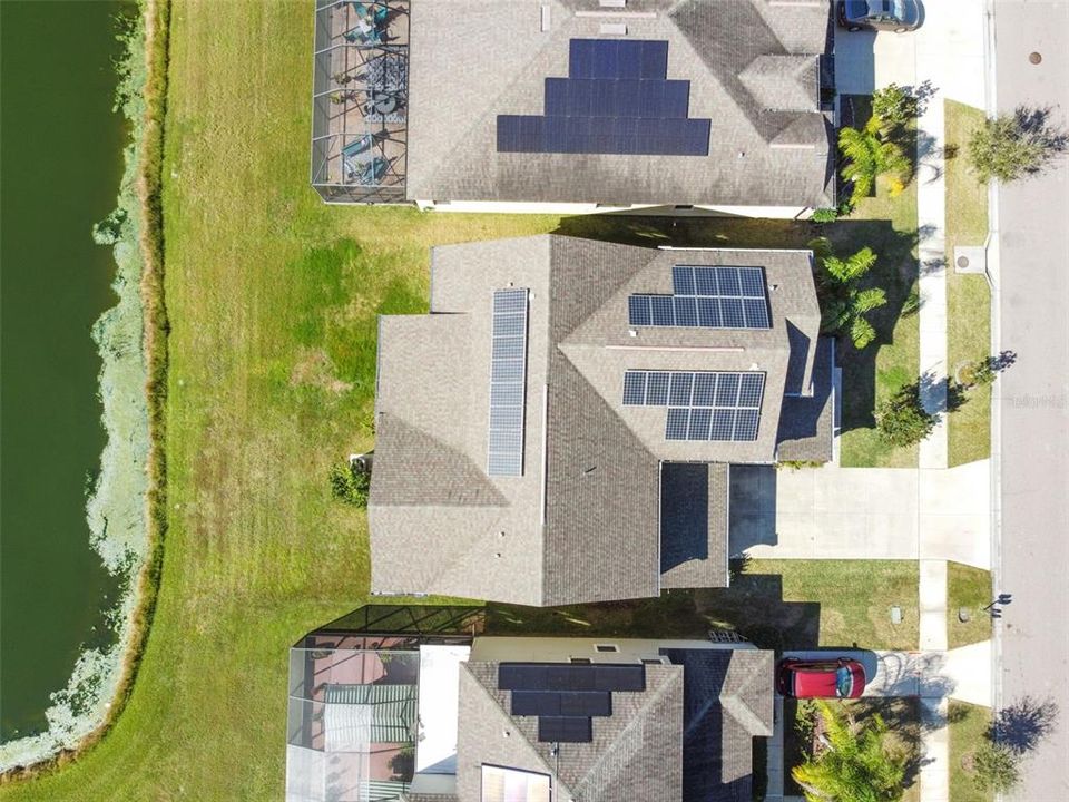 Direct aerial view above the home.
