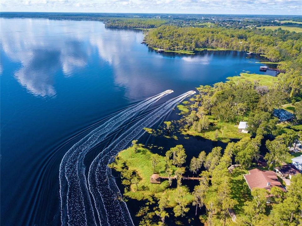 Spectacular shoreline and perfect lake for water skiing.
