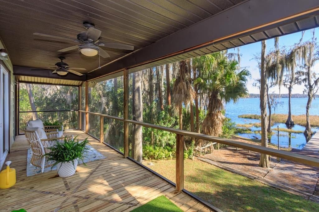 More Lake views from the elevated screened porch.