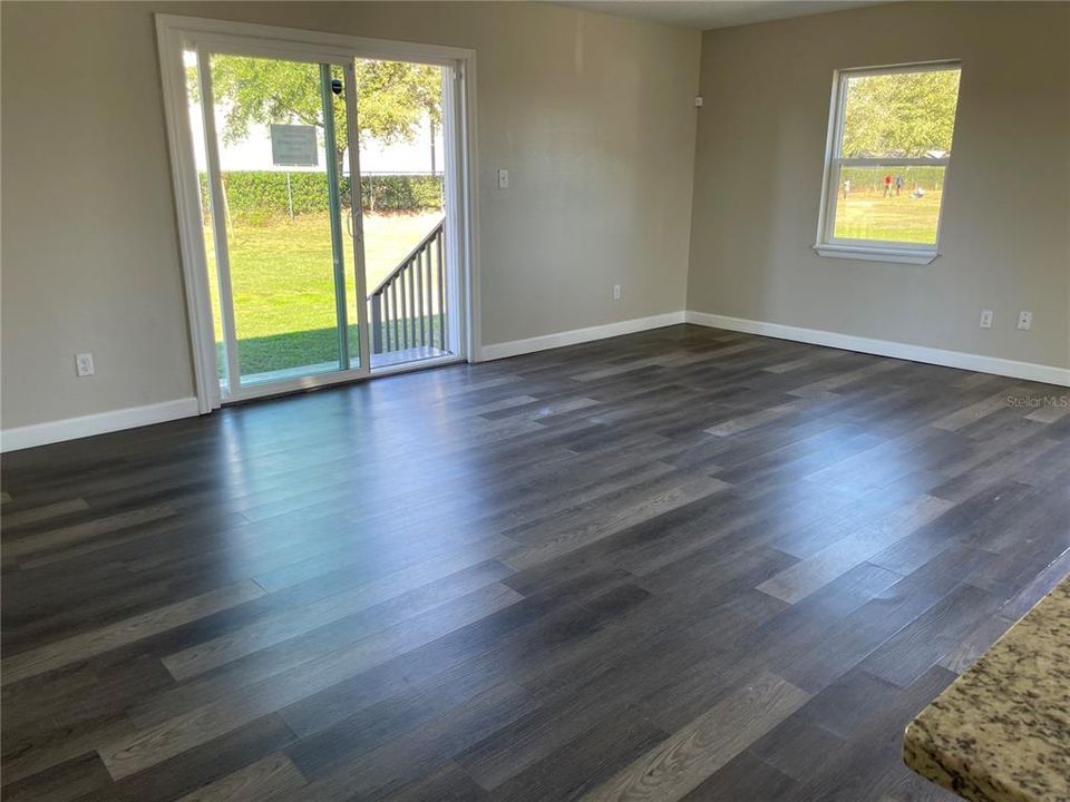 Livingroom open to kitchen