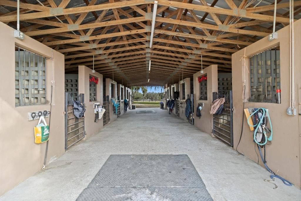 Nice stalls with secure doors and windows for horses