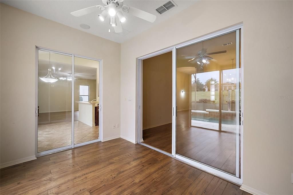 Florida Room with Access from the Kitchen and Living Room. Great for entertaining.