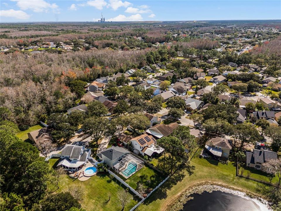 Birdseye view of this home and lot.