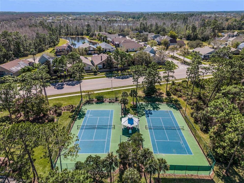 View of the community tennis courts.