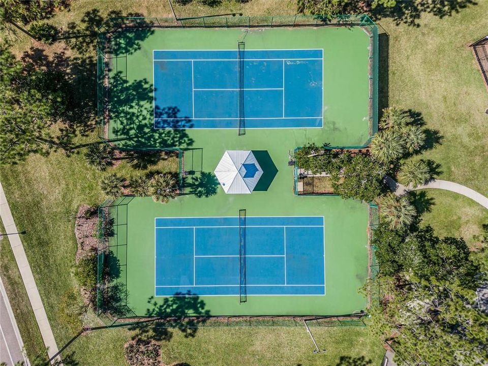 View of the community tennis courts