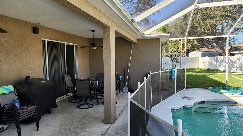 back patio pool view