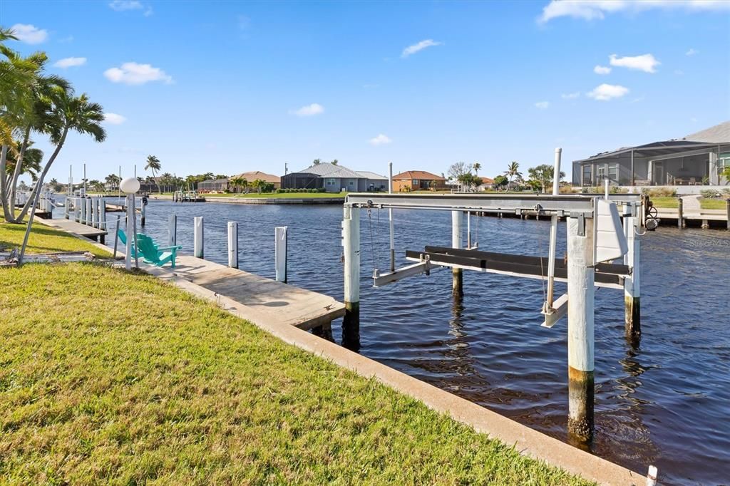 With 80-foot of waterfront, there is tons of room for your boat and other water vessels/toys!