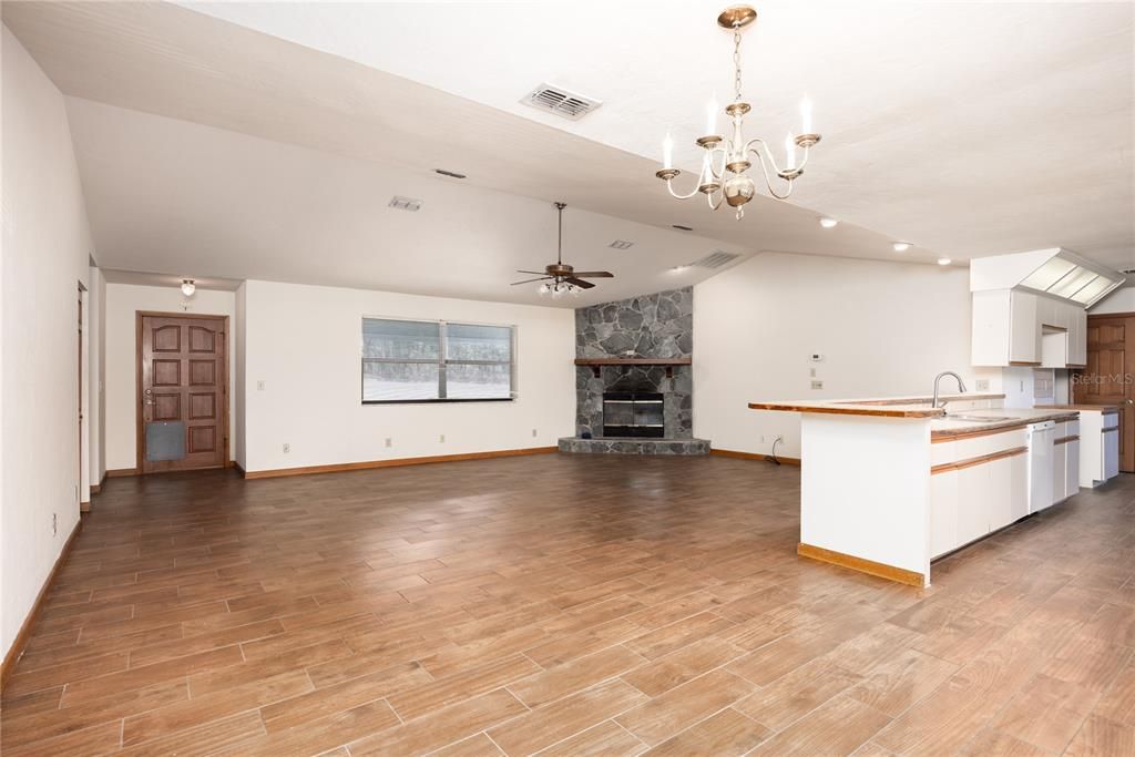 Front door into family room