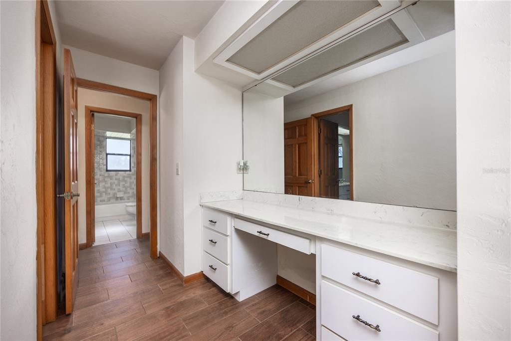 Master bath vanity