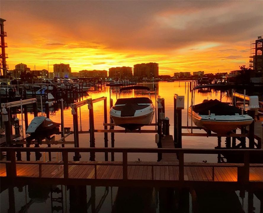 Sunset View From Dock