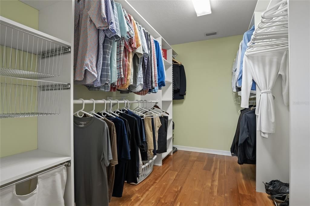 Master Bedroom Walk- In Closet with Built-Ins