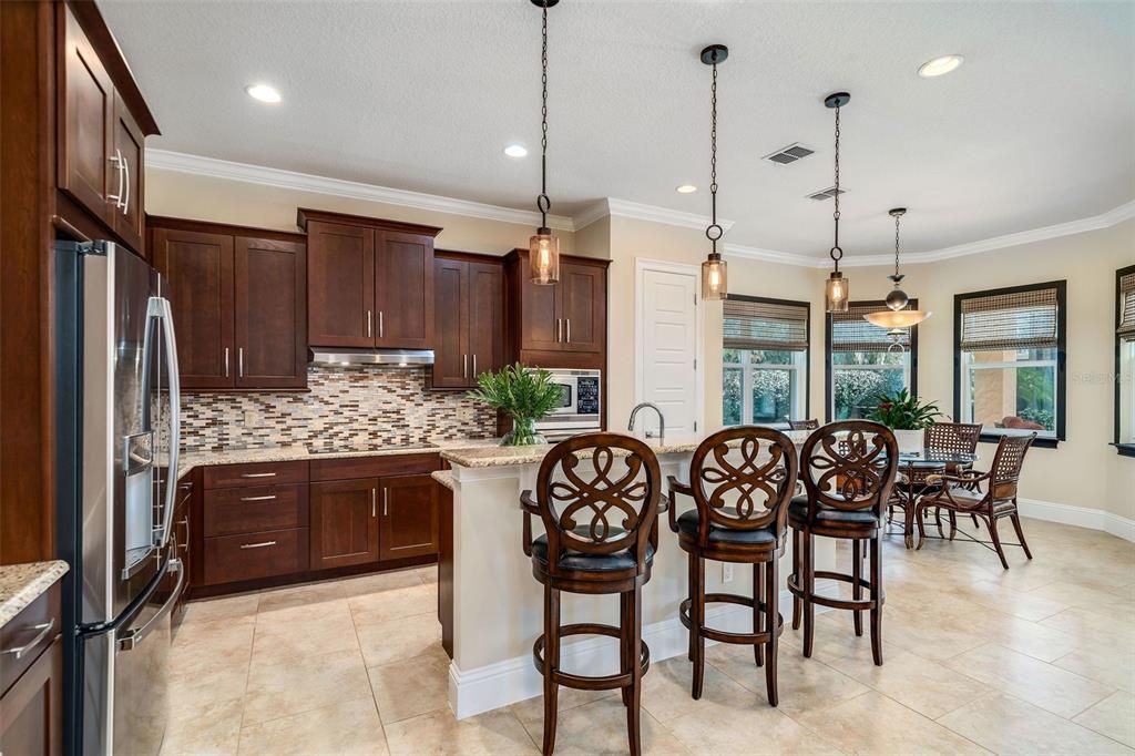 Gourmet kitchen with large island