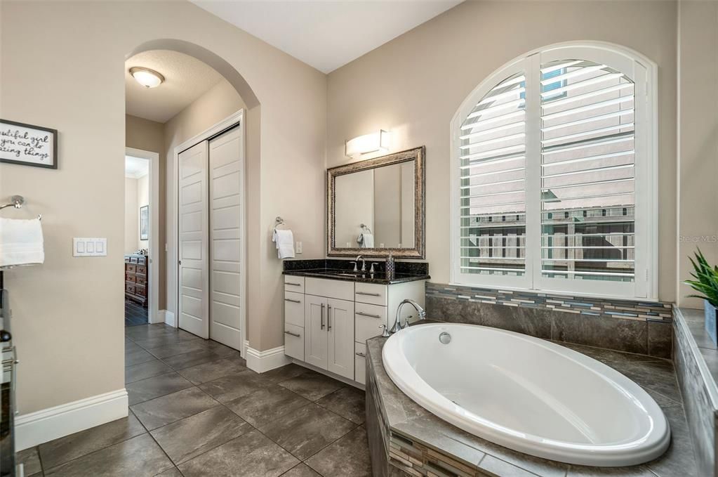 Relax in this garden tub