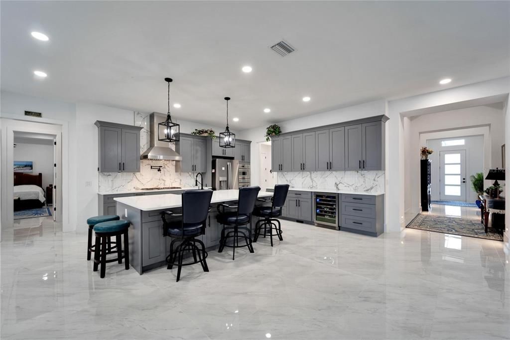 Kitchen with ample seating