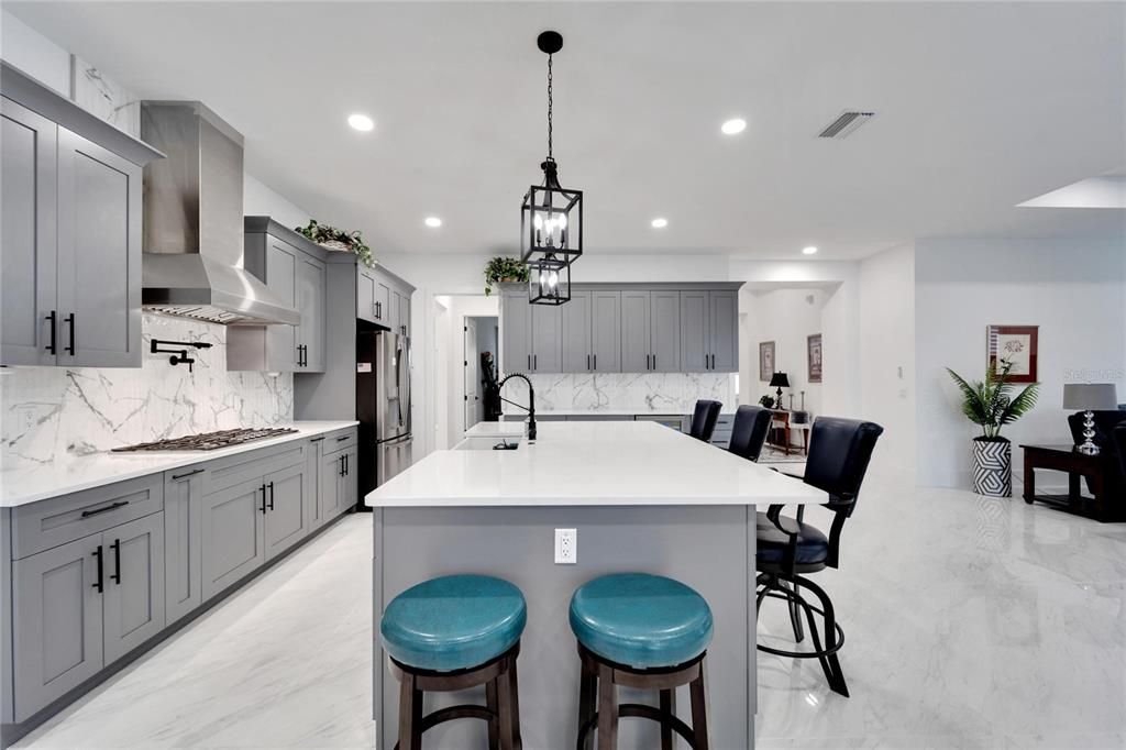 Kitchen with ample seating