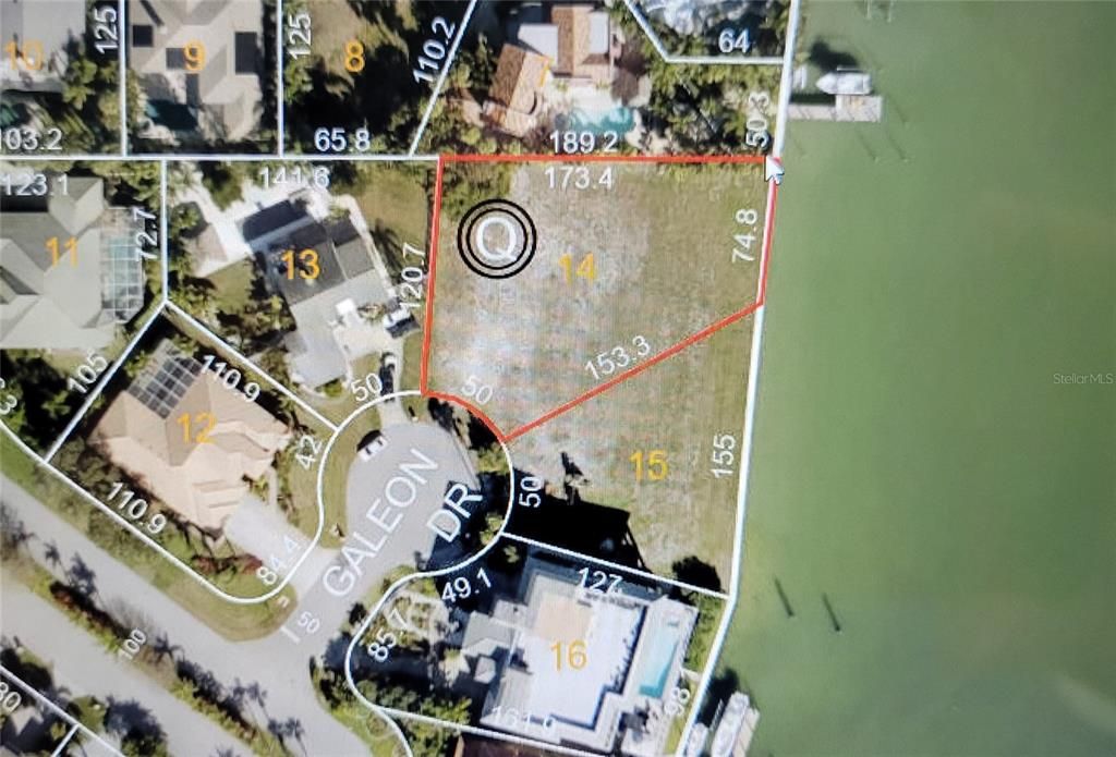 Lot for sale- See red outline for lot dimensions from Pinellas County Tax Appraiser site