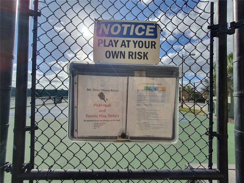 Tennis and Pickleball courts at clubhouse #2
