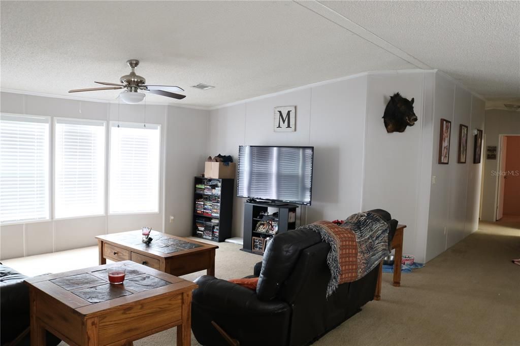 living room from dining room