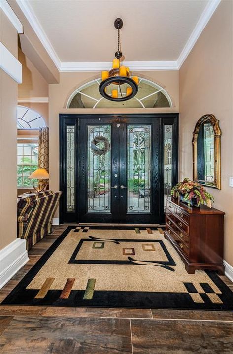 Stunning glass front entry doors!