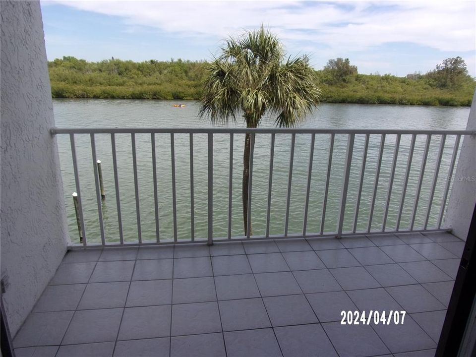 Balcony overlooks intercoastal waters