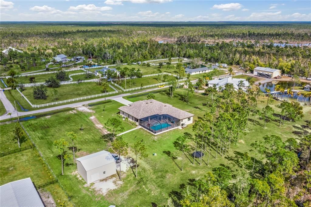 Aerial View - Aerial view of the home facing north - this is such a slice of heaven tucked away so close to the city!