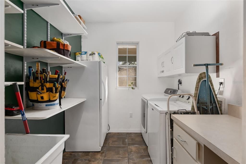 Laundry room with extra storage