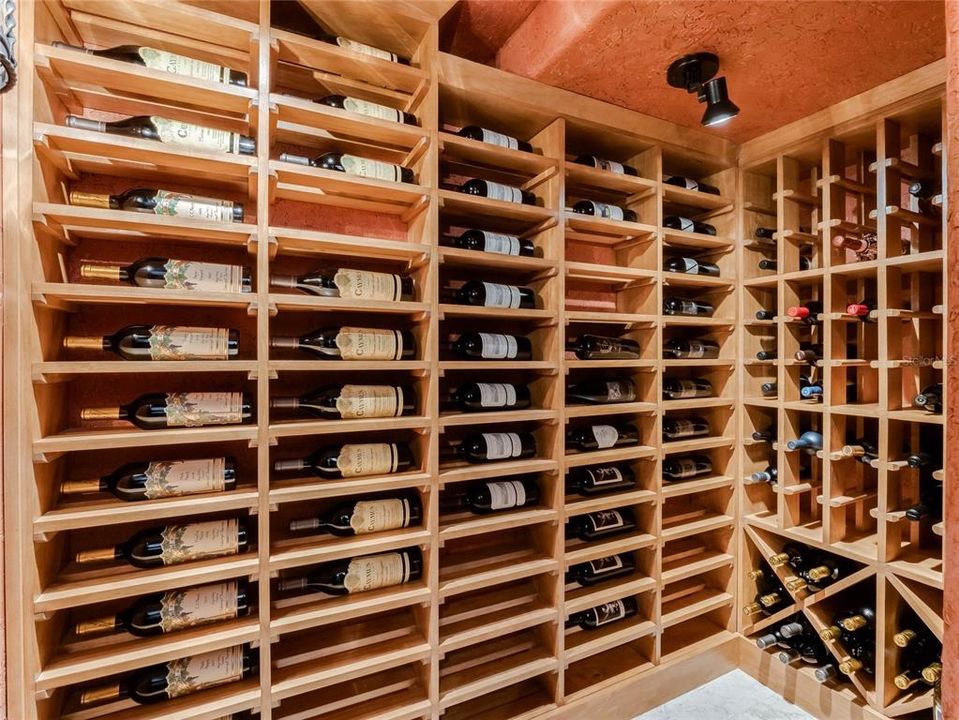 145 bottle climate controlled wine cellar.