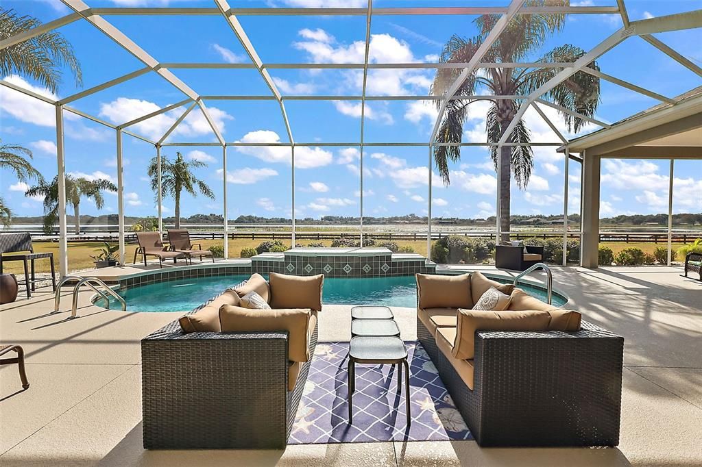 Swimming Pool with Lake Miona Waterfront Views