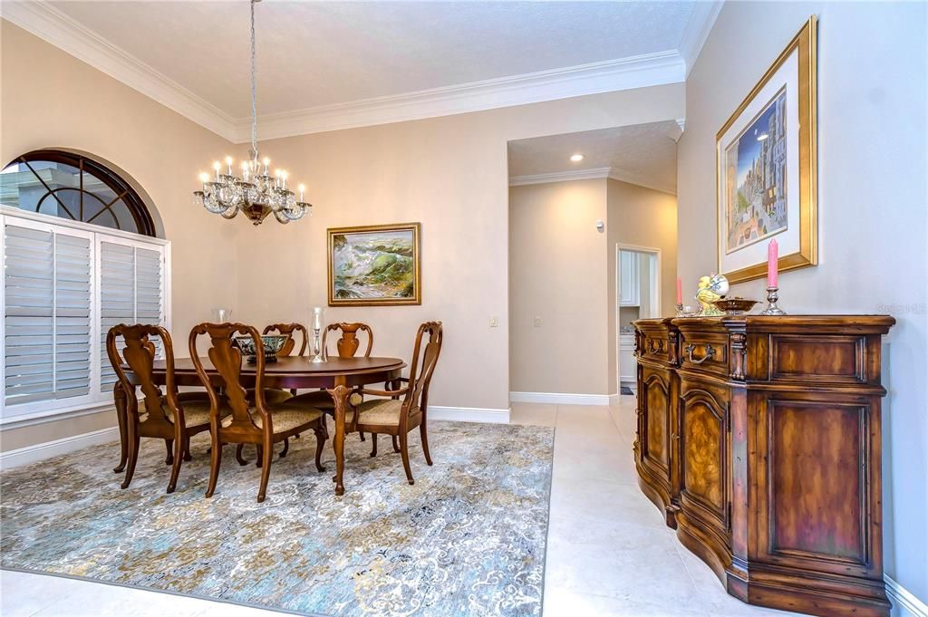 Formal dining room at the front of the home!