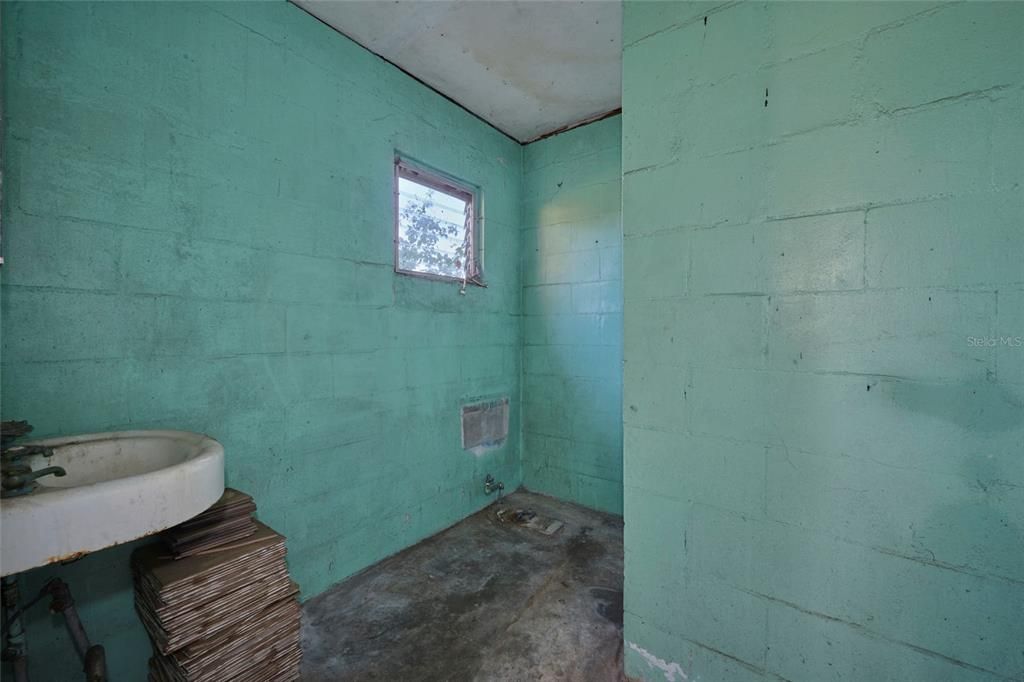 3rd Bathroom in Laundry Room in Garage