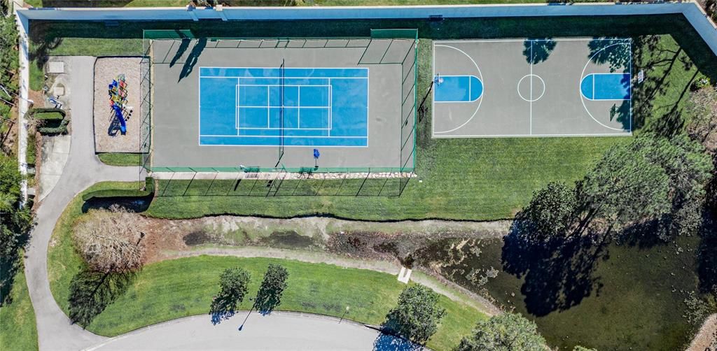 Playground, Tennis court and Basketball court