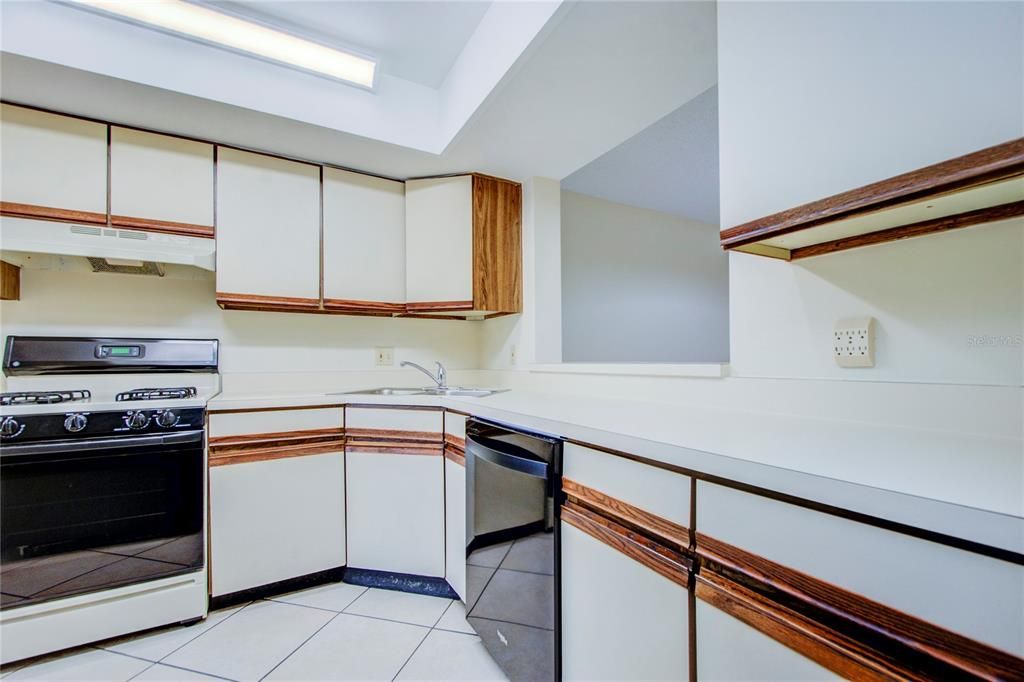 kitchen as viewed from entrance off hall