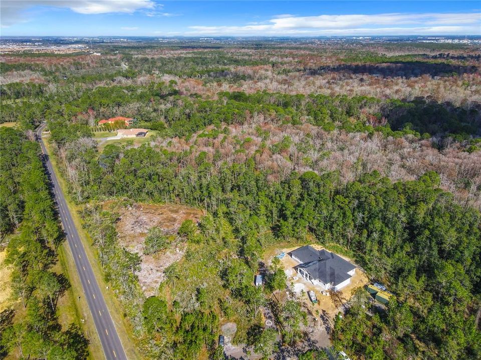 Approximately 2 acres in front cleared - Aerial shot