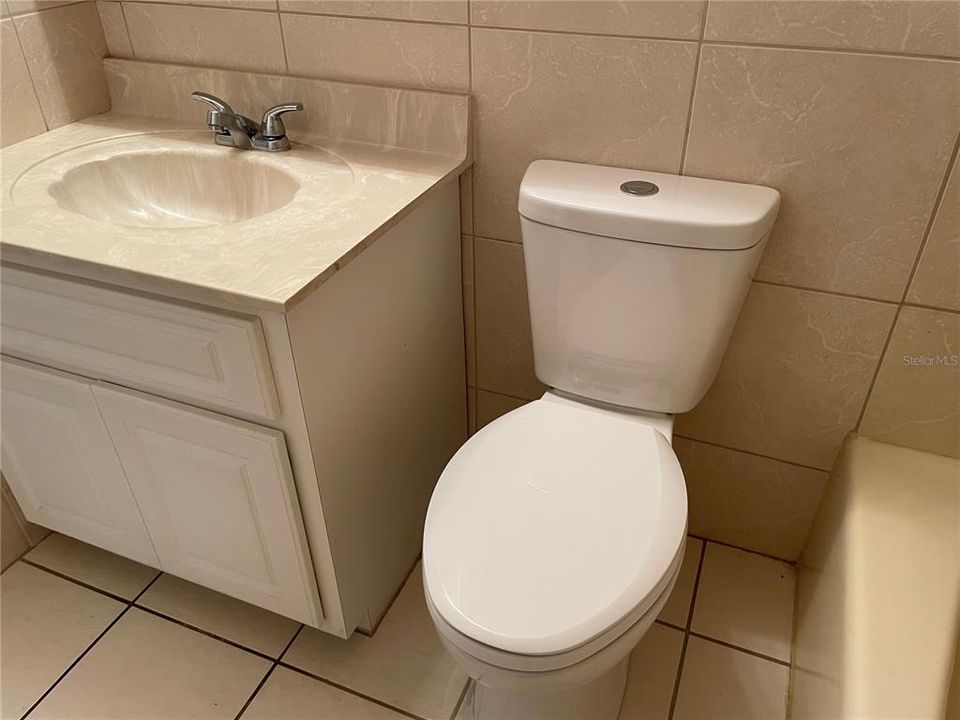 New Toilet in Bathroom January 2024