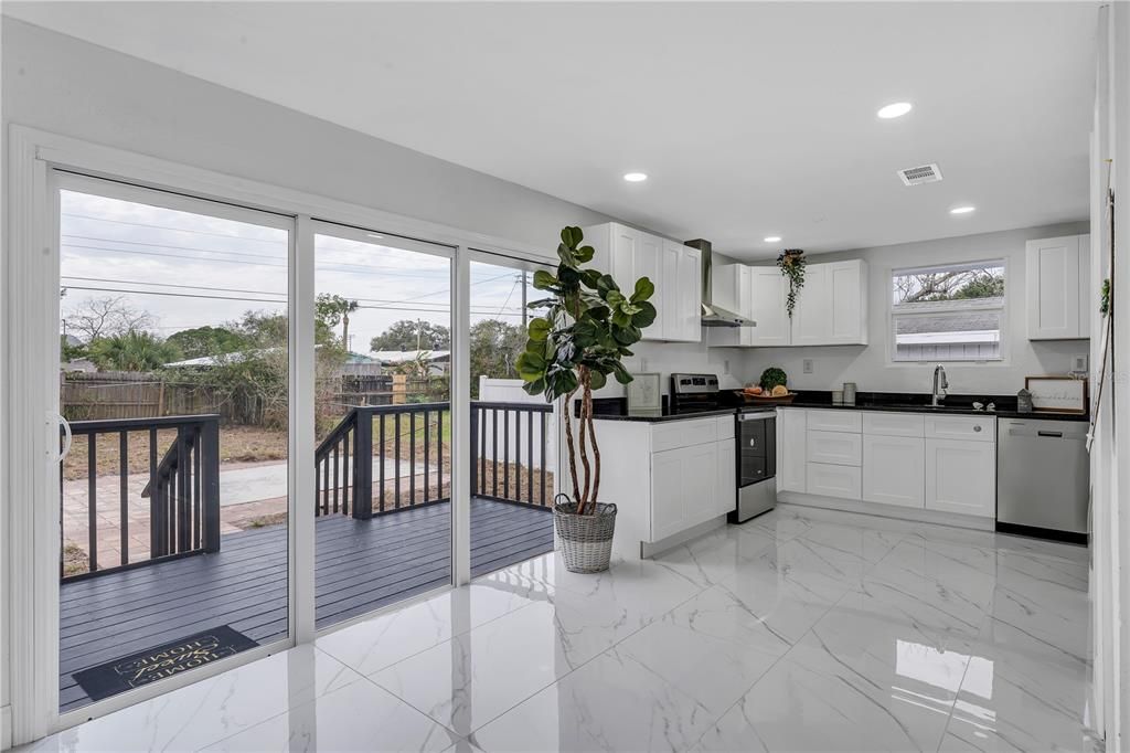 Kitchen Backyard sliding door