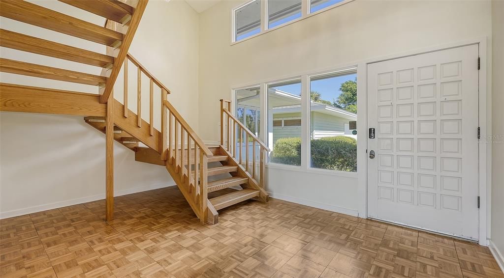 Enter to a light and bright 2-story foyer.