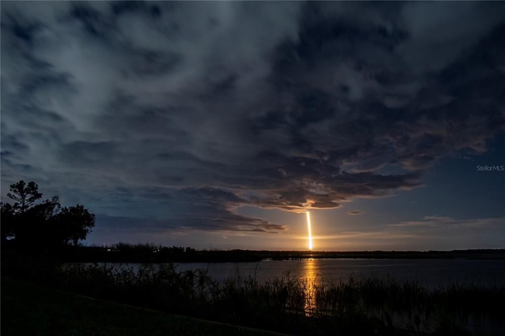 Rocket launch from the coast