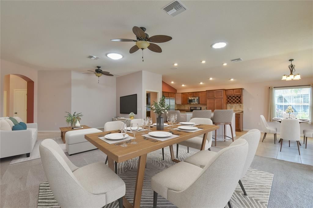 Dining Room Virtually Staged