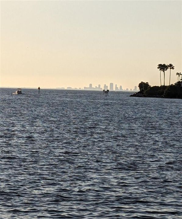 11.5 Nautical mile view across Tampa Bay from your lot