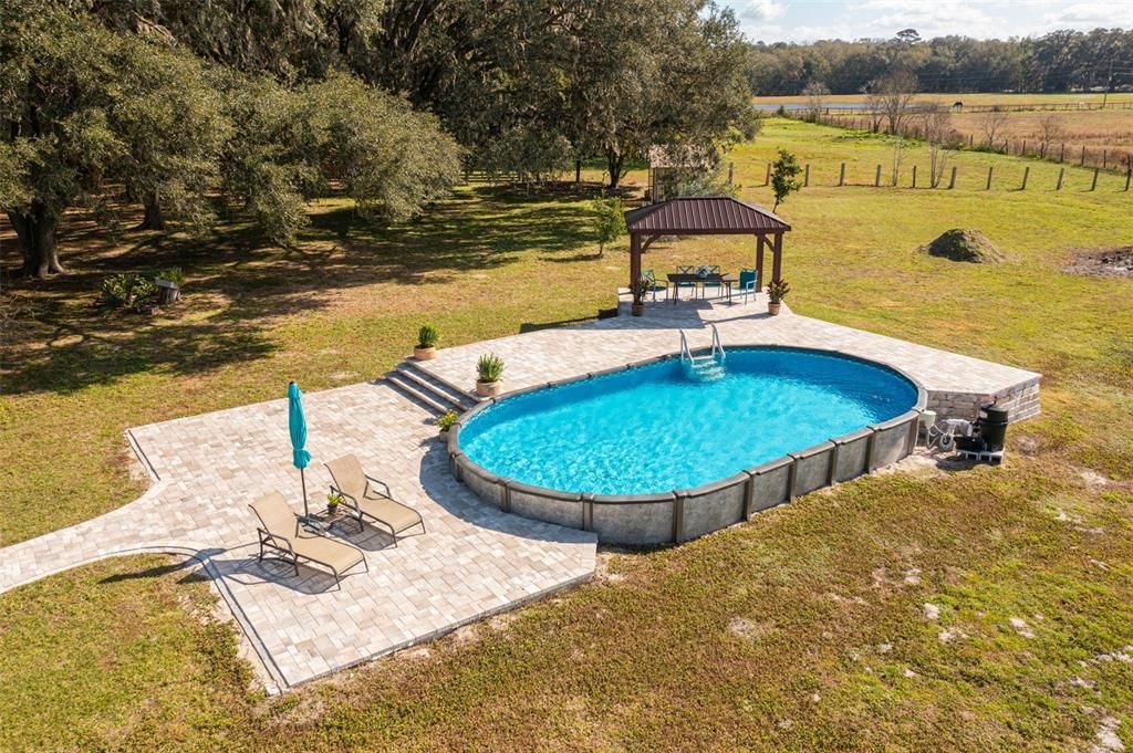 lovely deck area with gazebo