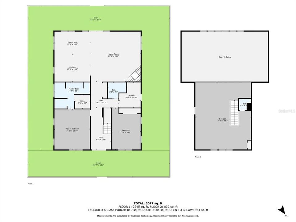 both levels - under home square footage not shown