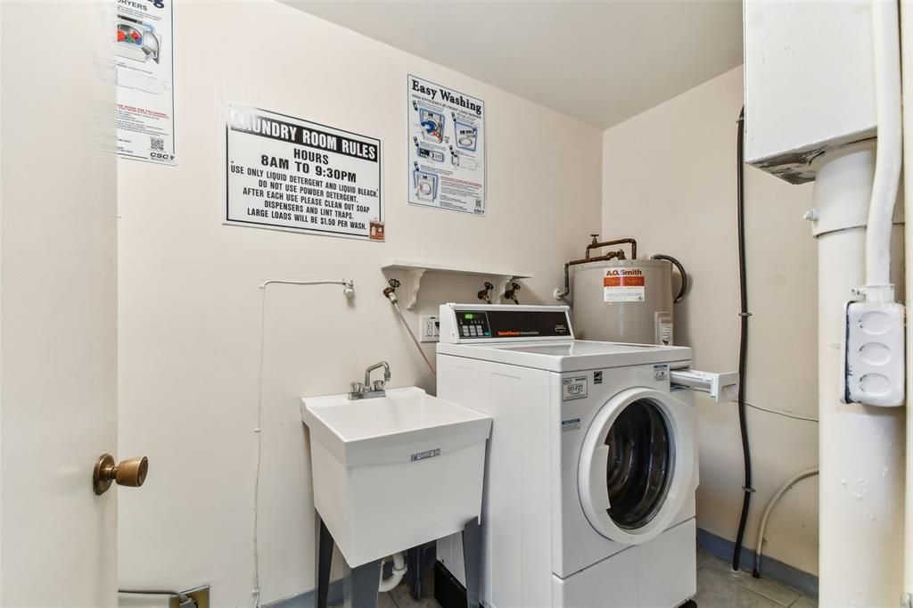 Laundry room across the hallway