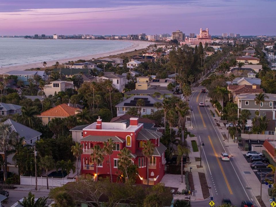 aerial sunset photos