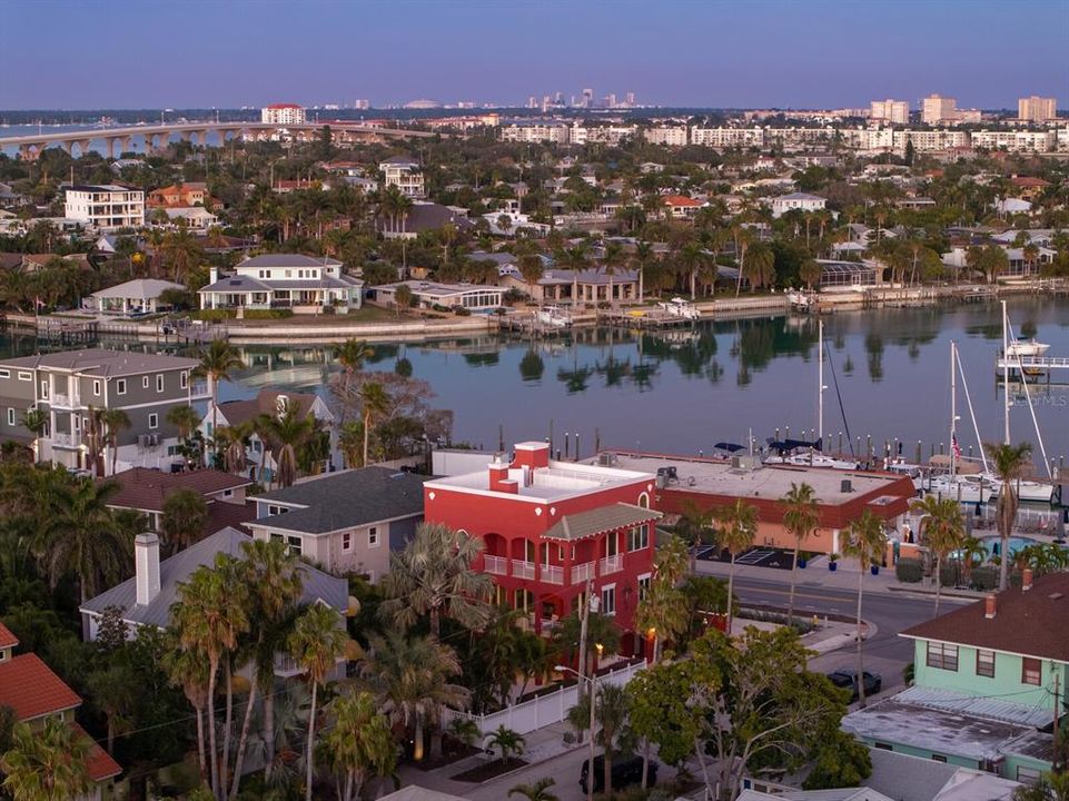 Twilight aerial views