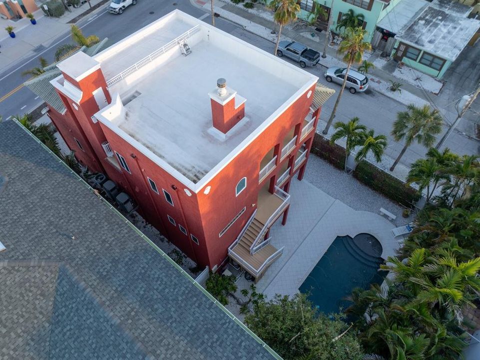 Aerial views of rooftop