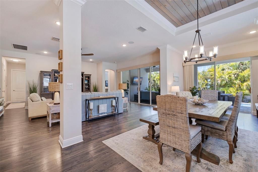 Living, dining and entertaining space is all inter-connected with this fabulous open layout.