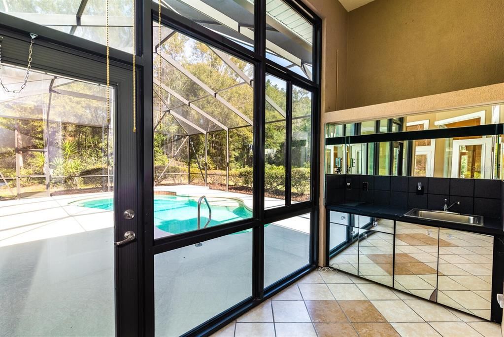 Sunroom wet bar